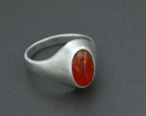Vintage Afghani Carnelian Ring - Size 5.75