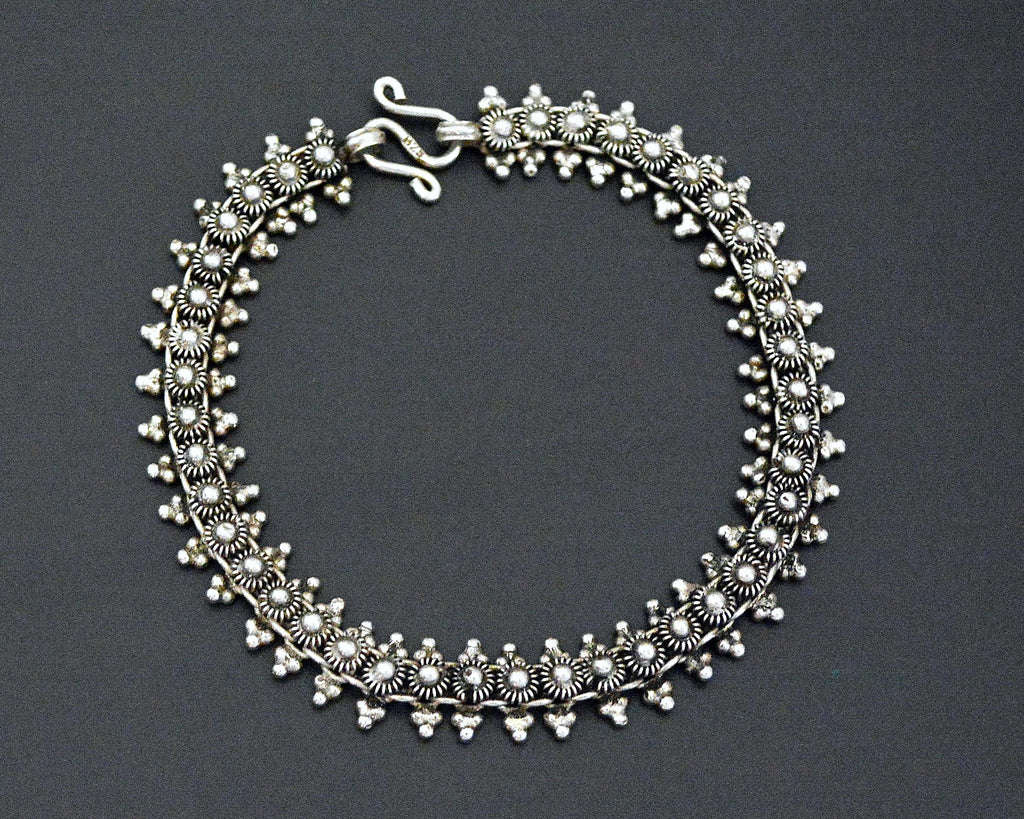 Ethnic Link Bracelet - Sterling Silver