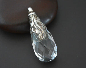 Himalayan Crystal Quartz Pendant with Repoussee Cap