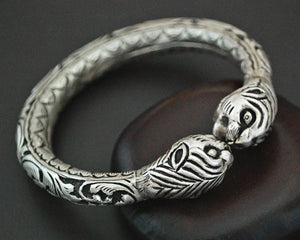 Rajasthani Tiger Silver Repoussee Bracelet