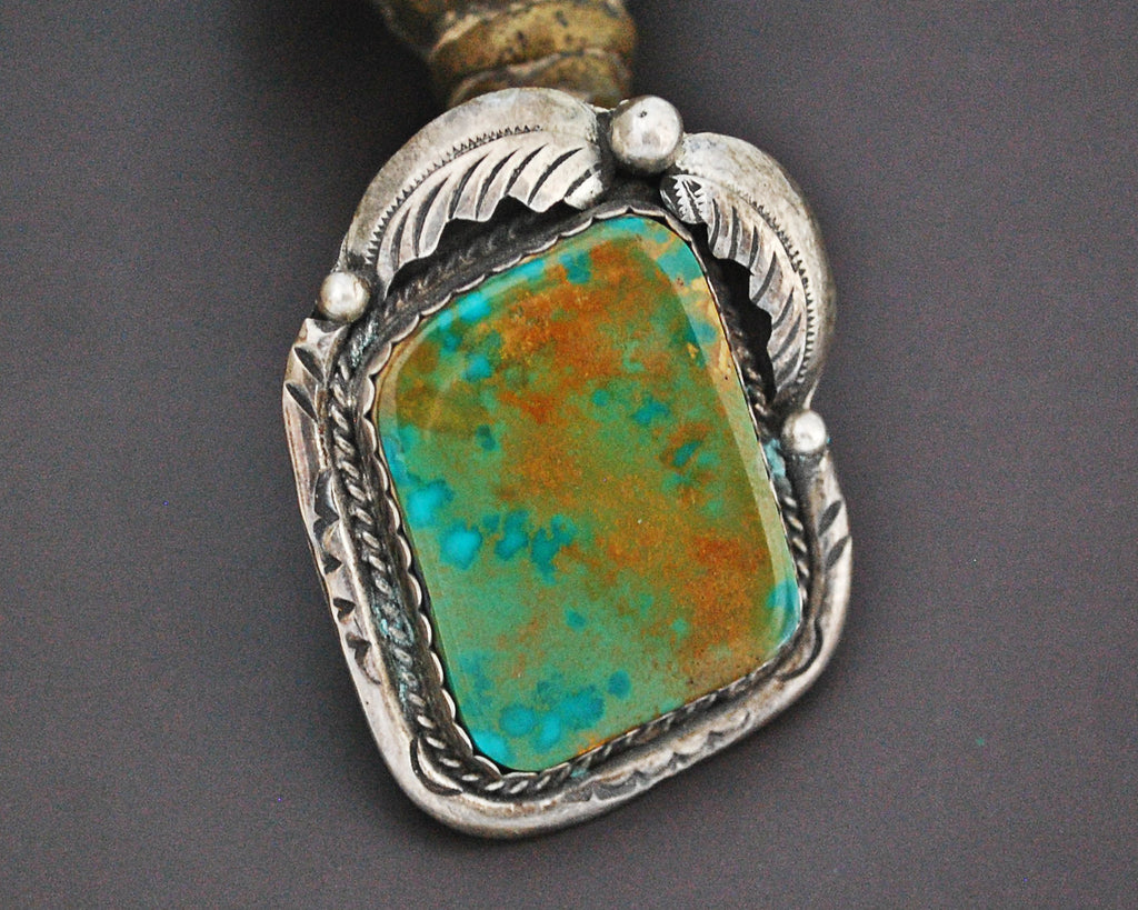 Old Navajo Turquoise Pendant Brooch