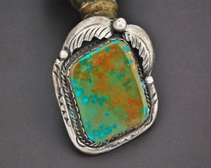 Old Navajo Turquoise Pendant Brooch