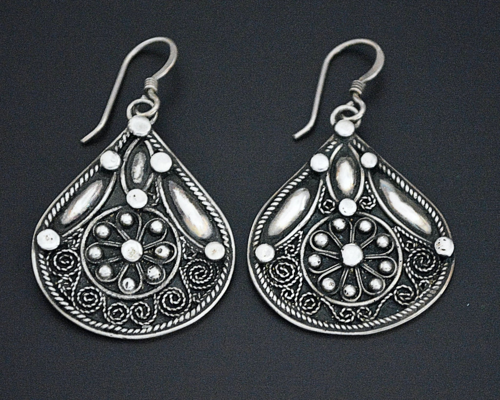Vintage Indian Silver Earrings