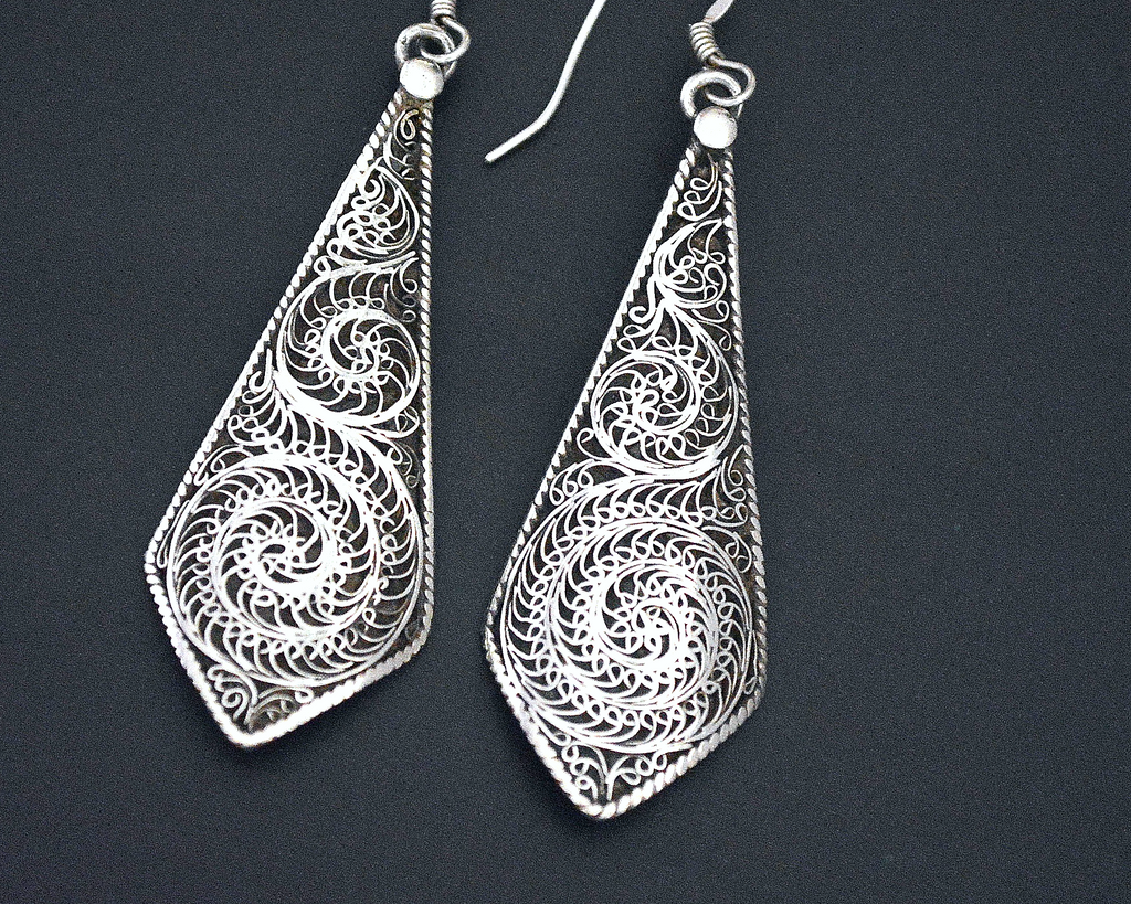Nepali Filigree Dangle Earrings