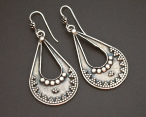 Vintage Indian Silver Dangle Earrings