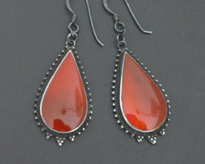 Ethnic Carnelian Earrings from India
