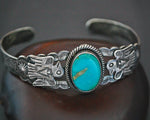 Native American Thunderbird Turquoise Bracelet - XS