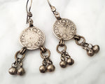 Reserved E. -Indian Coin Dangle Earrings with Bells