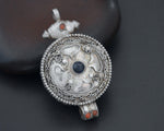 Nepali Gau Box with Coral and Lapis Lazuli