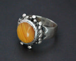 Afghani Amber Ring - Size 7