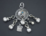 Egyptian Bahariya Oasis Silver Pendant with Dangles