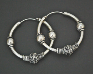 Ethnic Bali Hoop Earrings - Medium / Large