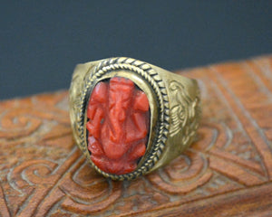 Ganesha Brass Ring - Size 6