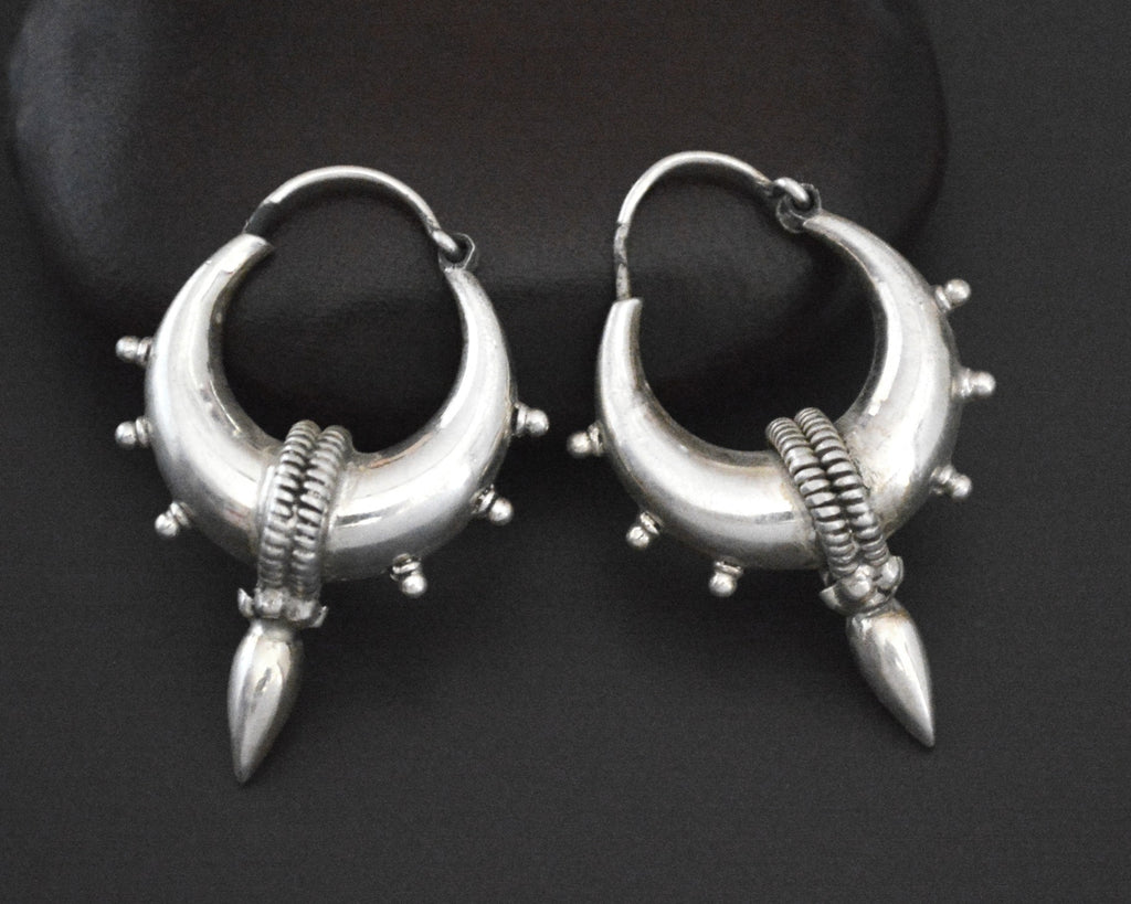 Ethnic Spike Hoop Earrings - Medium
