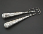 Silver Cone Dangle Earrings