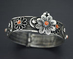 Yemeni Filigree Coral Hinged Bracelet