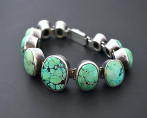 Bold Ethnic Turquoise Link Bracelet