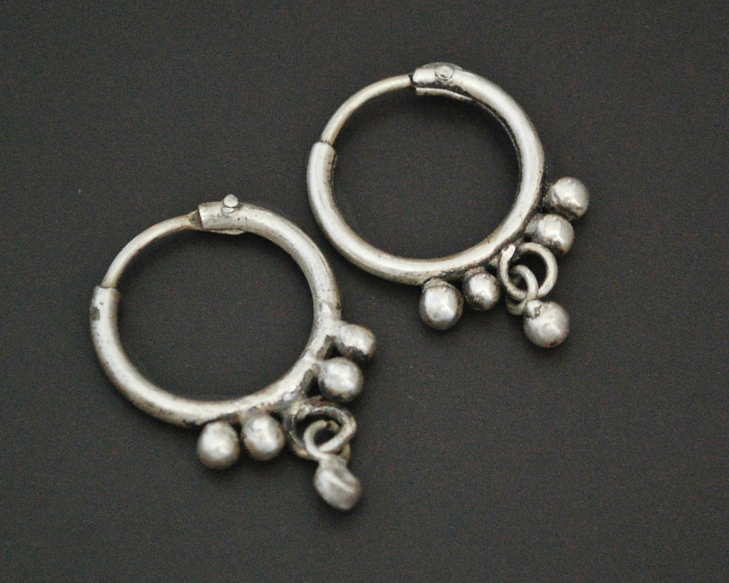 Rajasthani Hoop Earrings with Dangle - XS