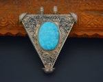 Nepali Filigree Turquoise Pendant