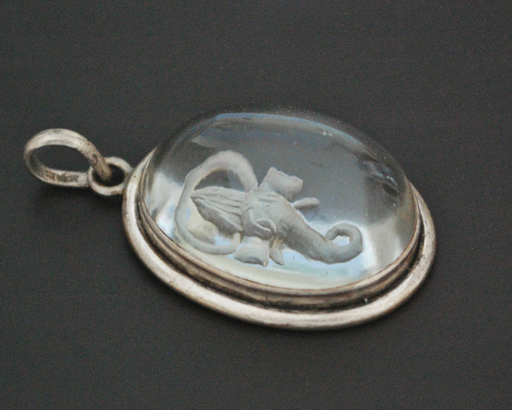 Ganesh Crystal Quartz Pendant