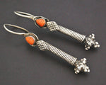 Antique Turkmen Coral Earrings