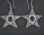 Lapis Lazuli Star Earrings from Bali