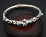 Indian Silver Bracelet with Turquoise