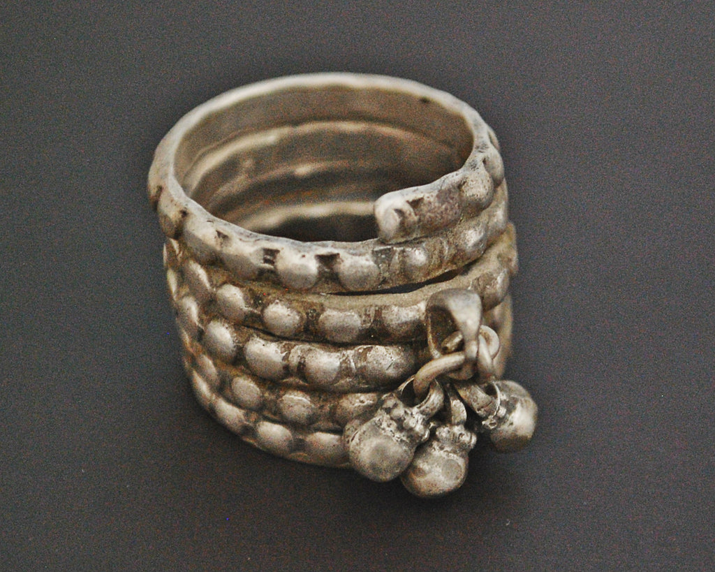 Old Tribal Coil Ring from India - Size 8