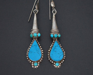 Ethnic Turquoise Earrings from India