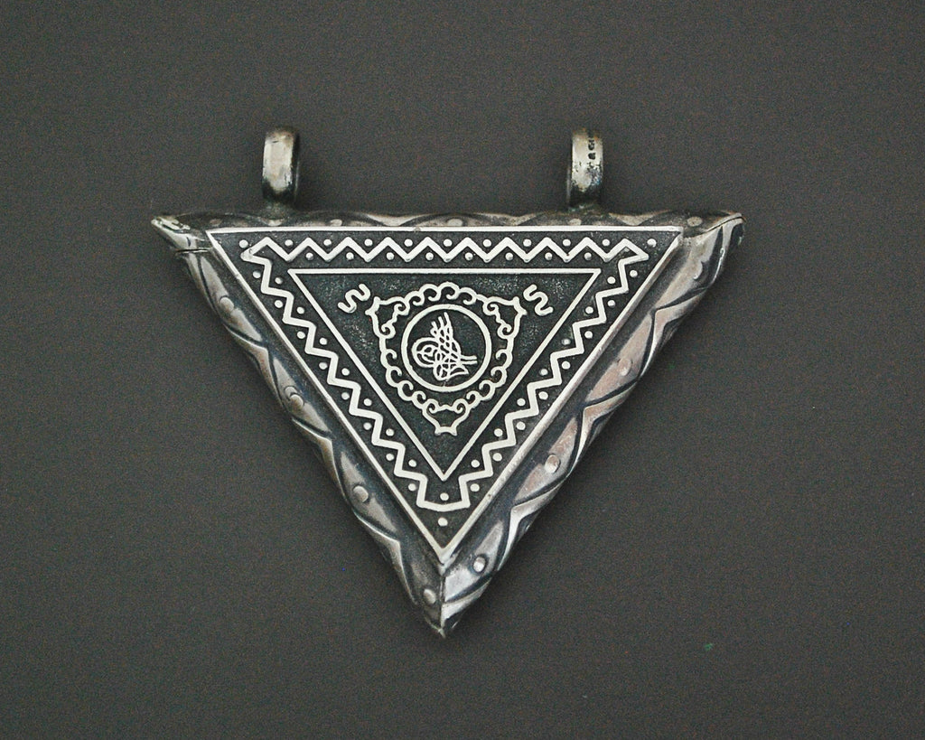Turkish Openable Silver Box Pendant - Tughra