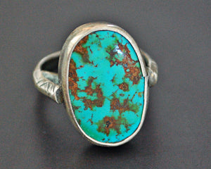 Ethnic Persian Turquoise Ring - Size 7