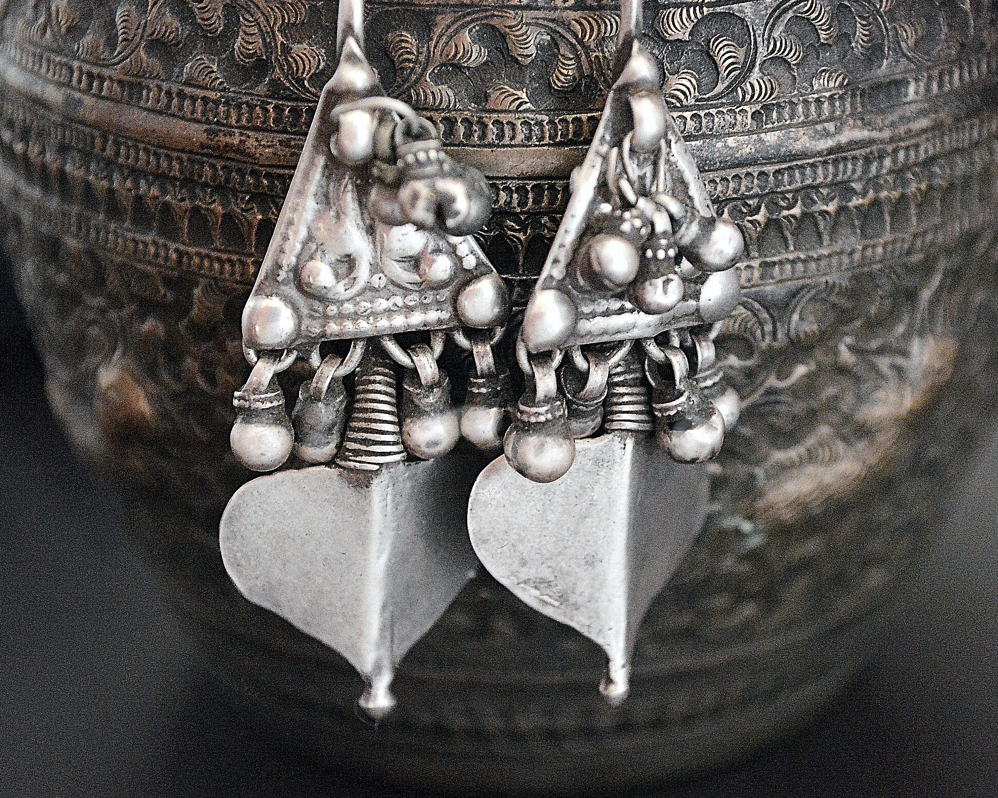 Rajasthani Silver Earrings