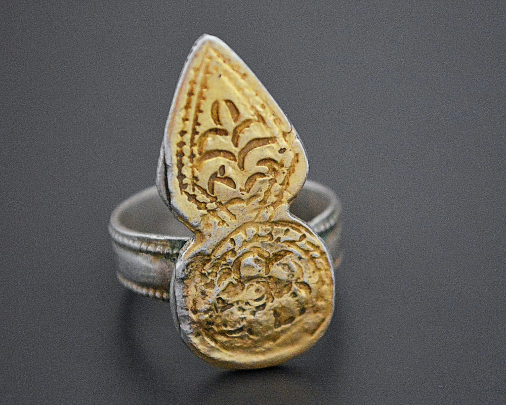 Antique Omani Gilded Silver Ring - Size 10