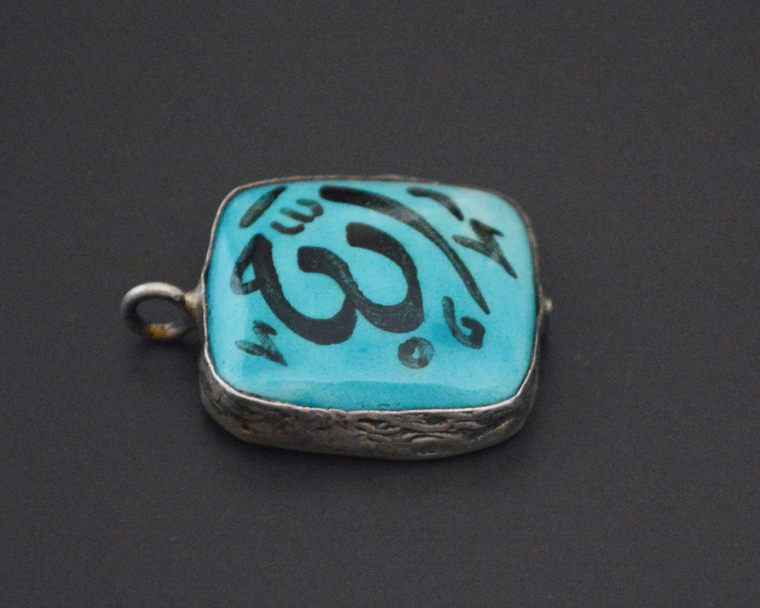 Arabic Script Glass Pendant