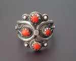Berber Kabyle Coral Ring - Size 7+
