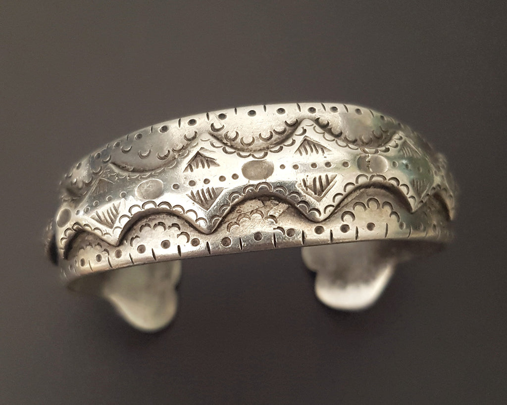 Uzbek Silver Cuff Bracelet - SMALL