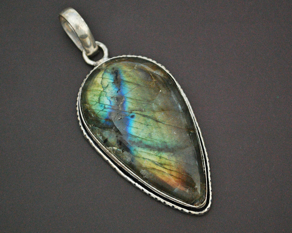 Labradorite Pendant on Sterling Silver Setting