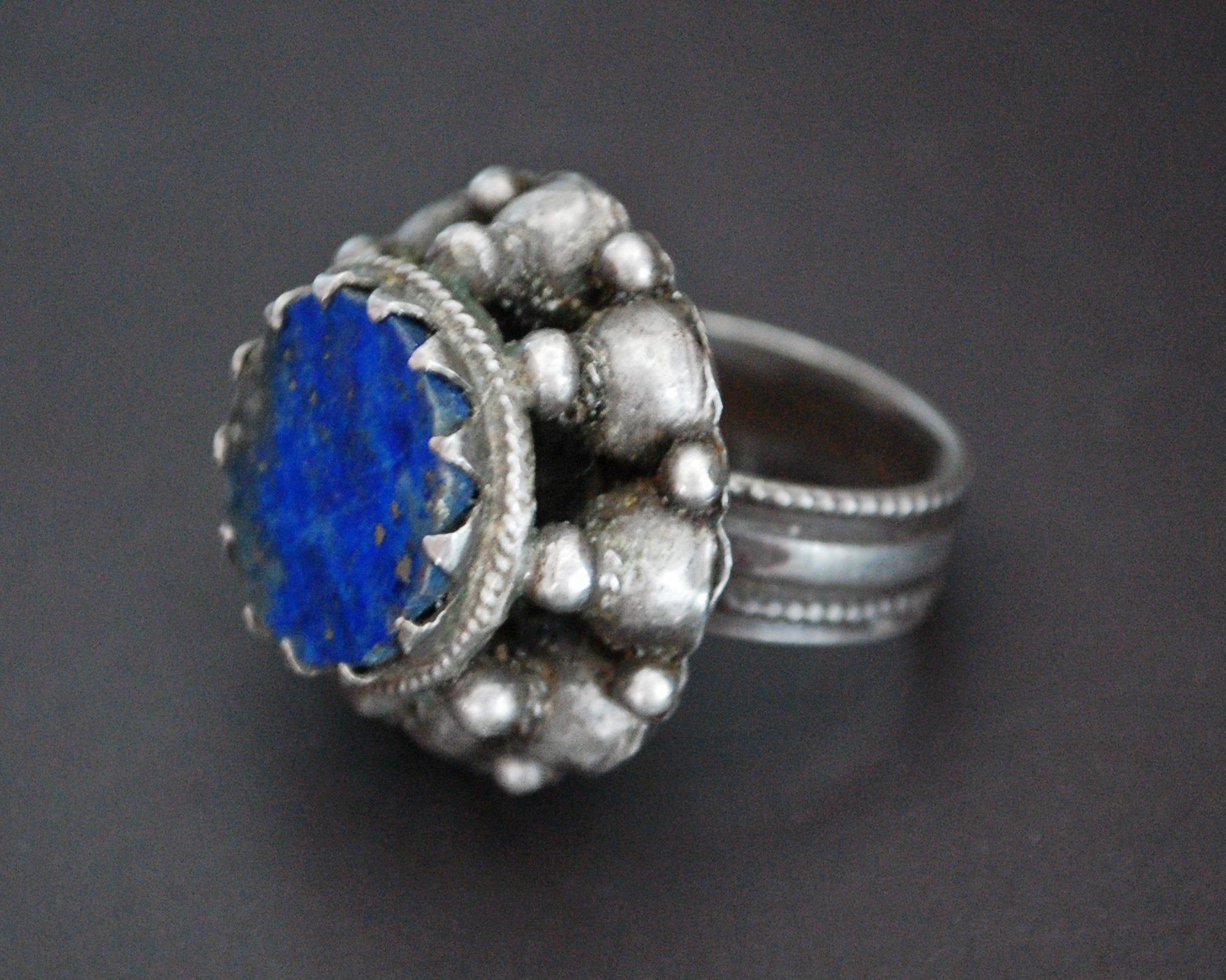Bold Afghani Lapis Lazuli Ring - Size 9