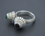 Afghani Glass Ring with Spikes - Size 5.5
