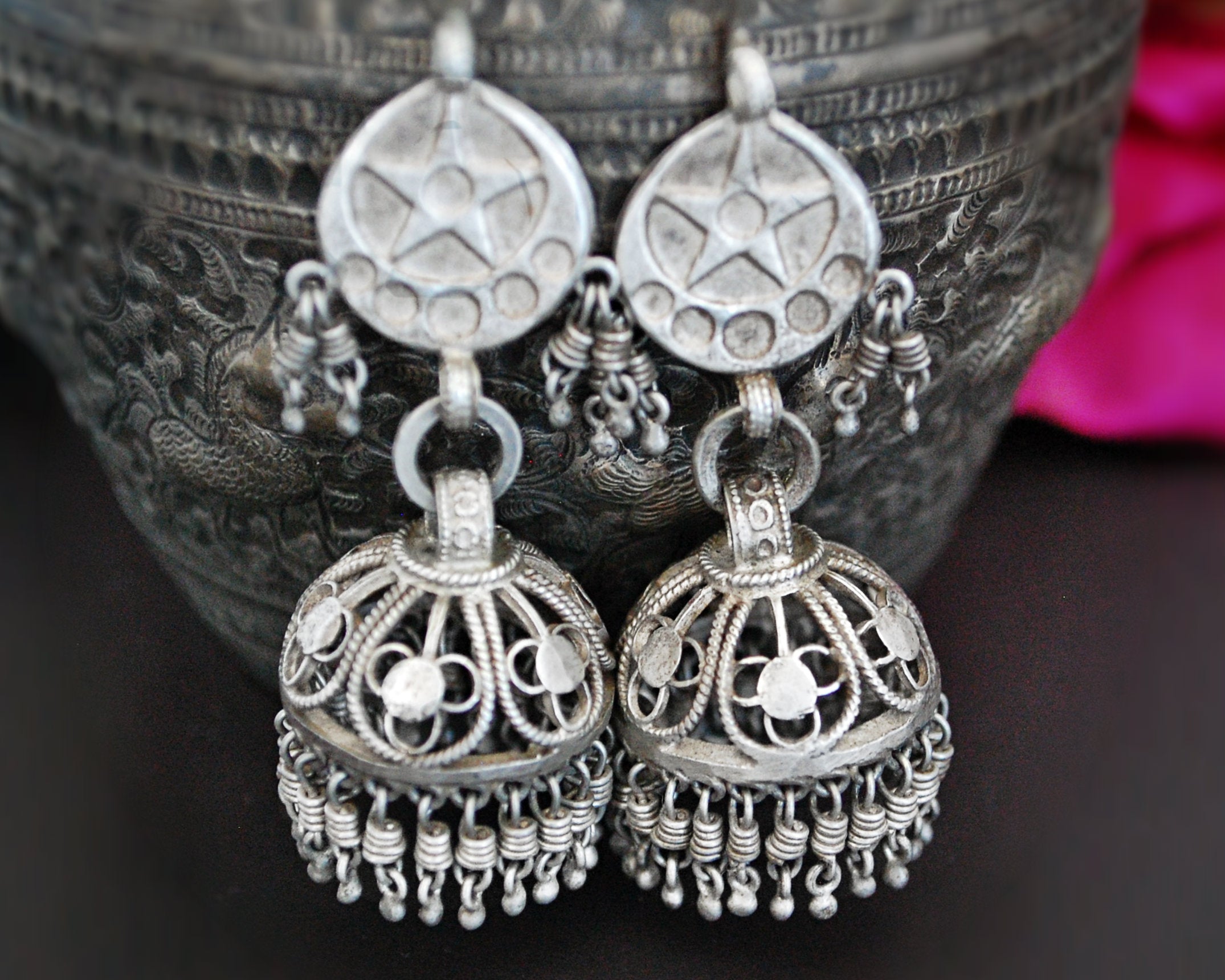 Bold Rajasthani Jhumka Earrings Cosmic Norbu