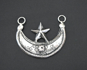Kurdish Crescent Moon and Star Pendant