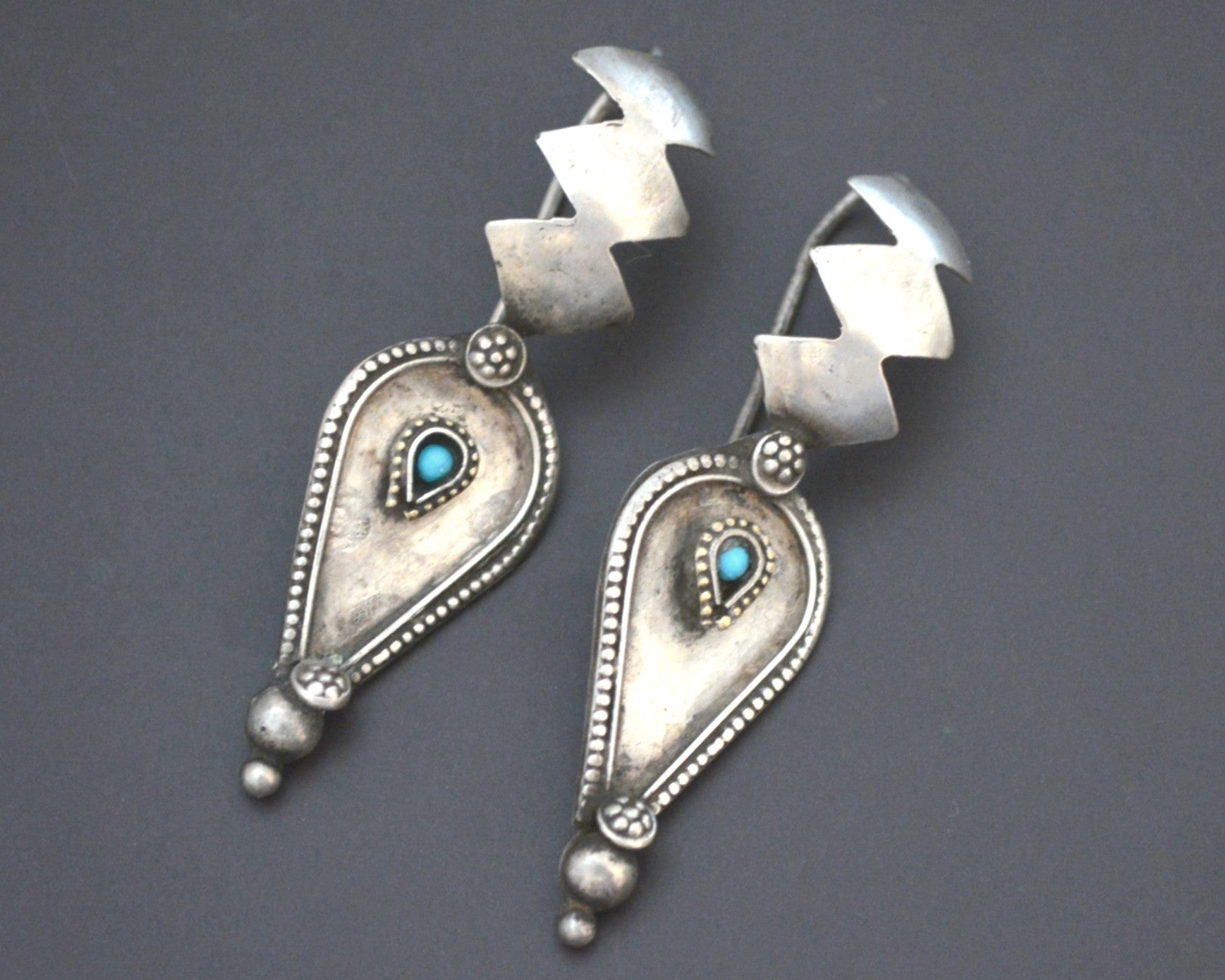Afghani Earrings with Turquoise