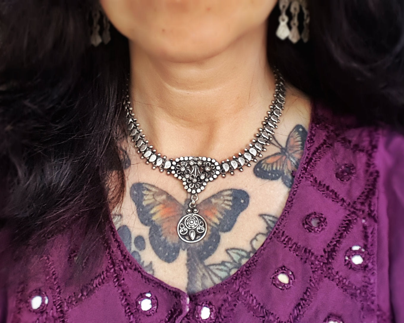 Rajasthani Silver Choker Necklace