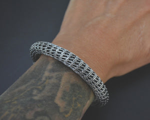Thick Heavy Bali Snake Chain Bracelet