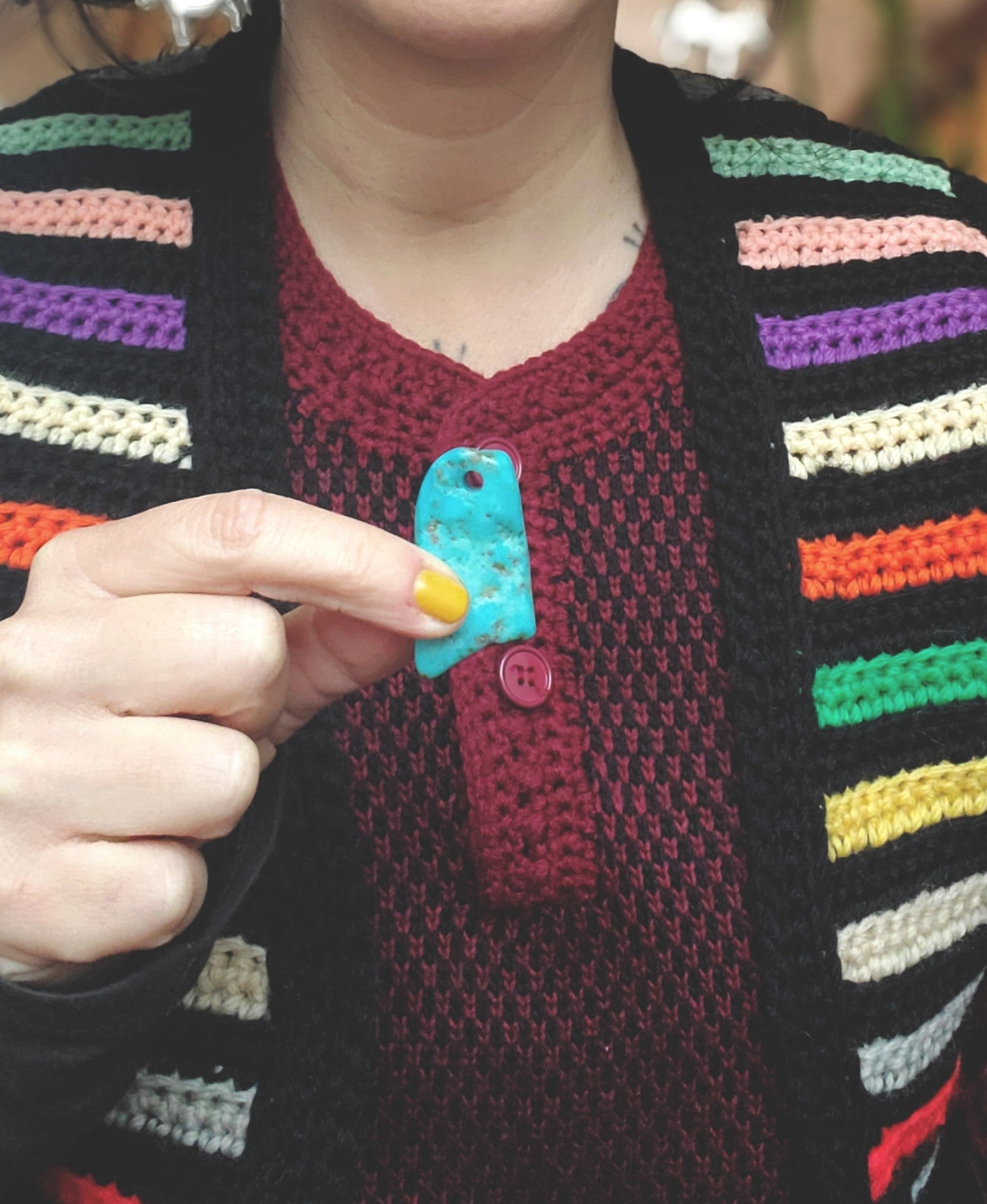 Free Form Arizona Turquoise Nugget Pendant