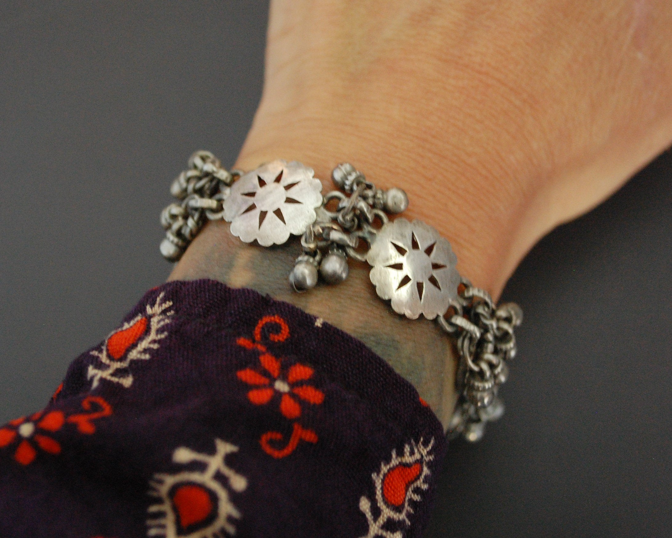 Rajasthani Silver Bracelet with Bells