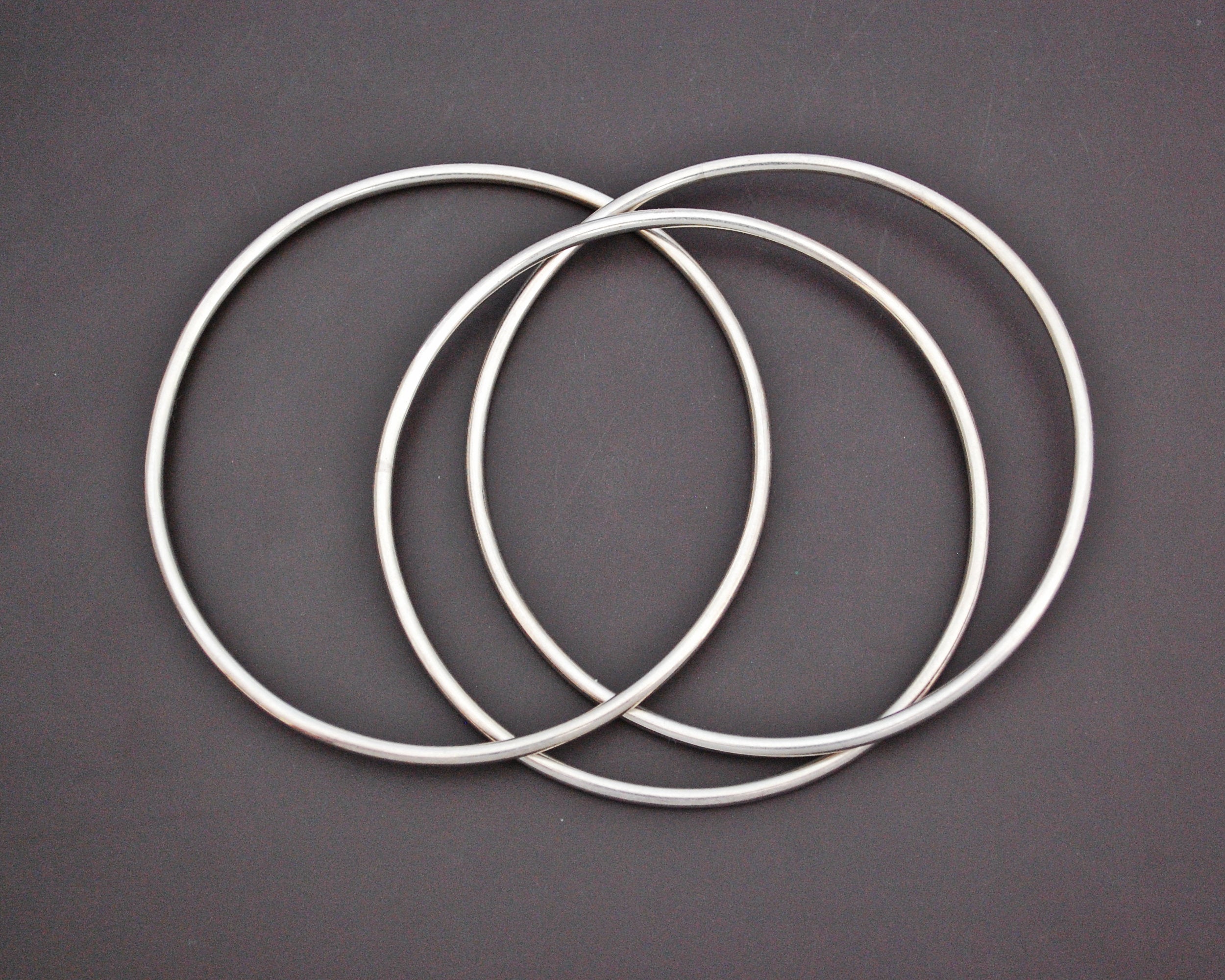 Interlocked Sterling Silver Bangle Bracelet