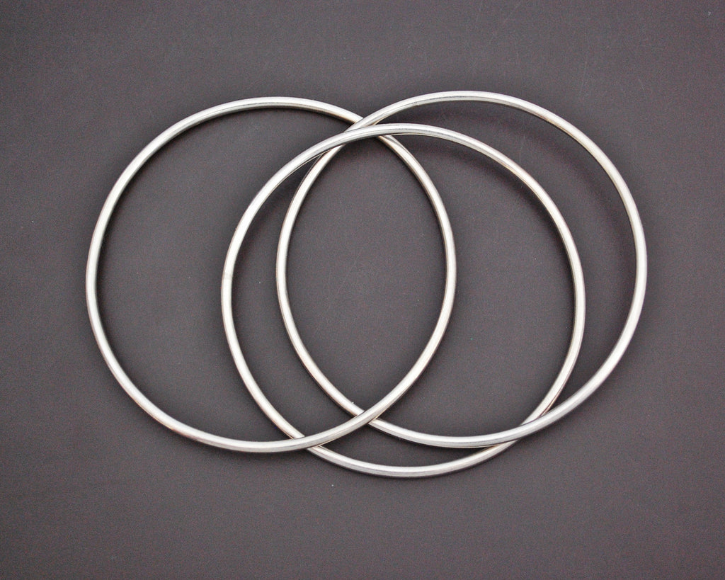 Interlocked Sterling Silver Bangle Bracelet