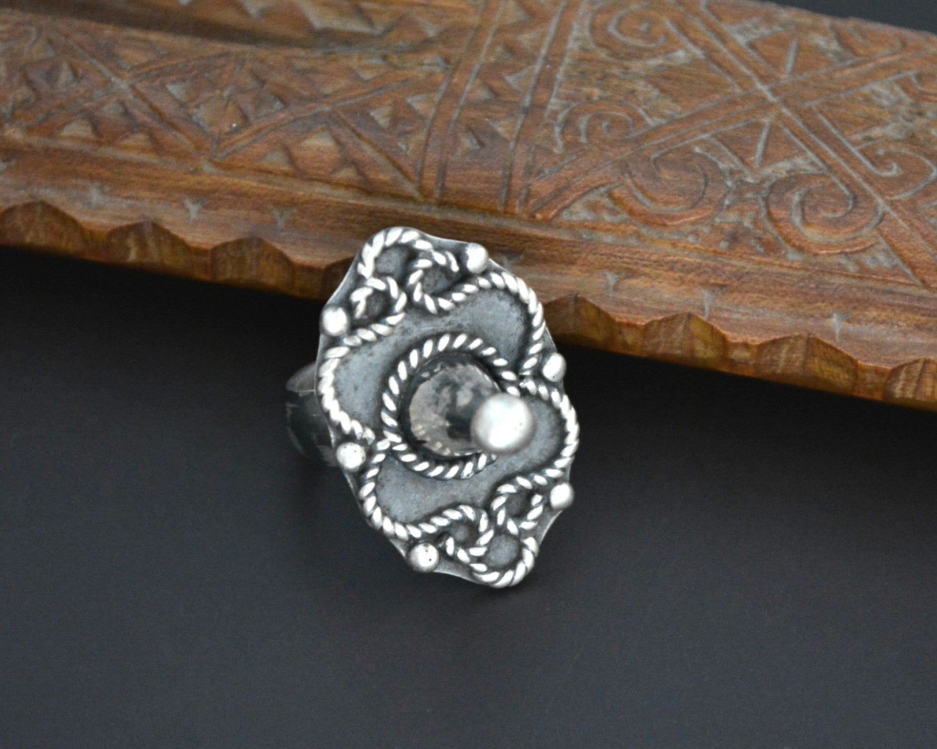 Rajasthani Silver Spike Ring - Size 7.5