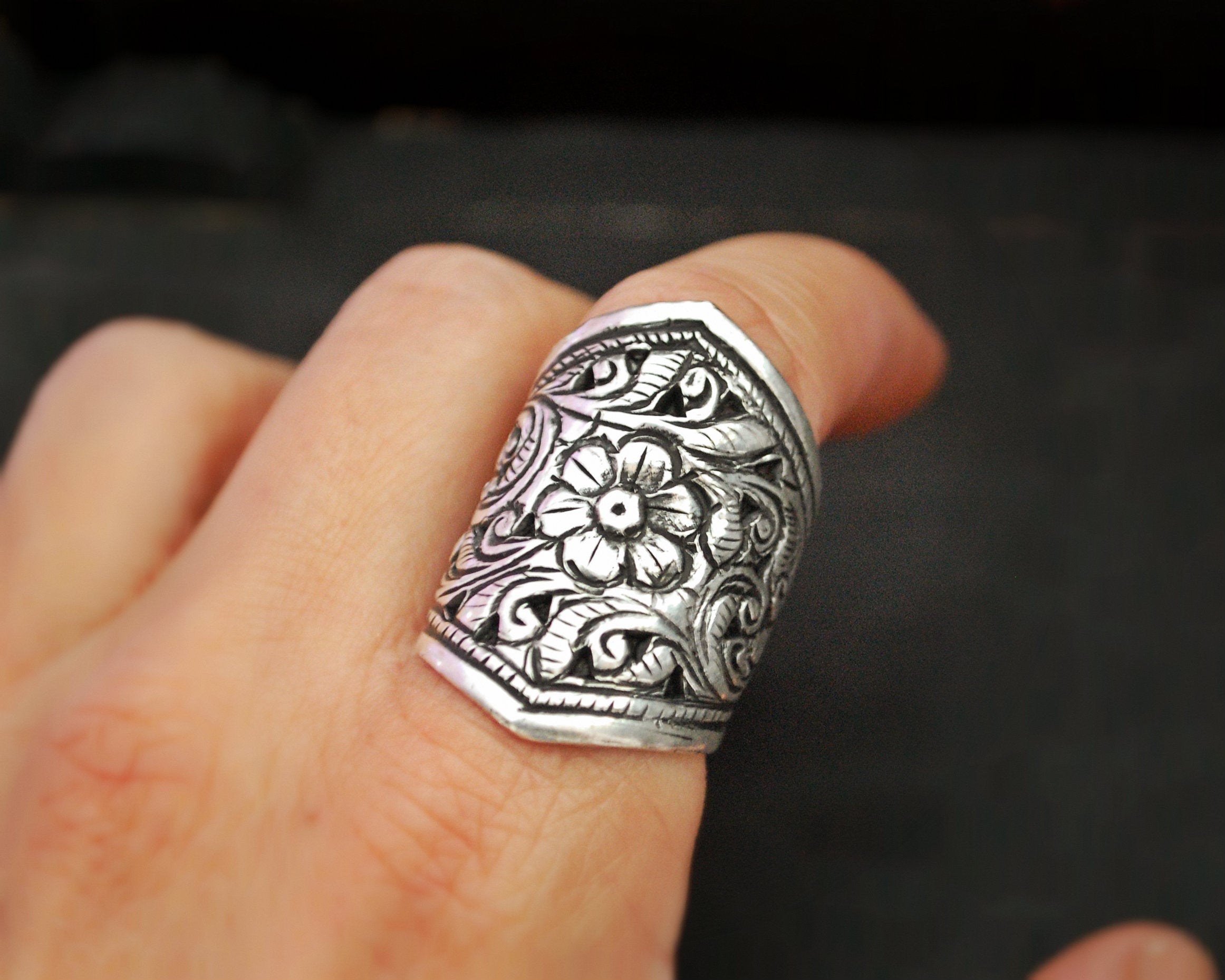 Ethnic Band Ring from India - Size 8+